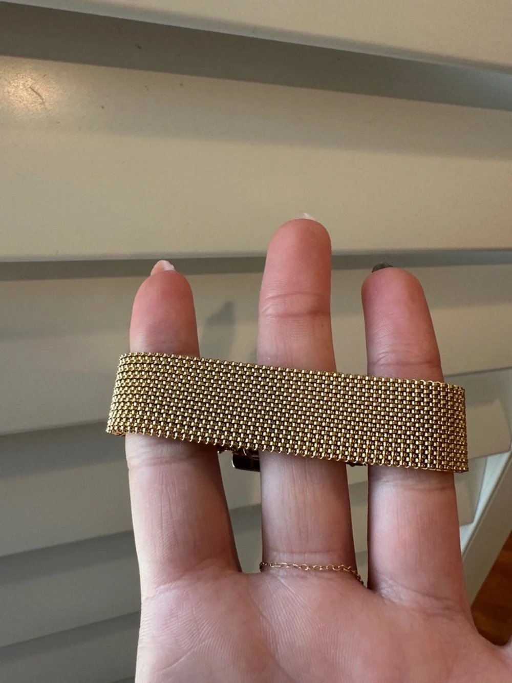 Joan Rivers Gold Tone Square Mesh Bracelet Watch with Brown Dial